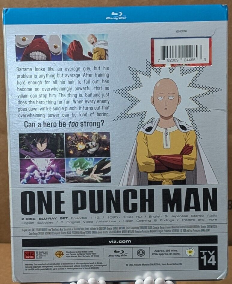 One-Punch Man Standard Edition (Blu-ray) With Slipcover